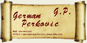 German Perković vizit kartica